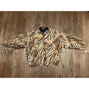 Fuda International Animal Print Bomber Vintage